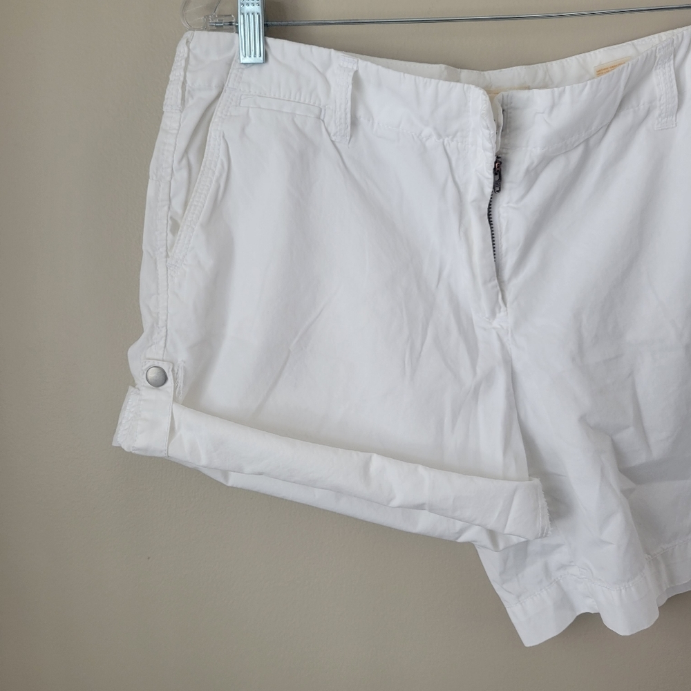 J. Crew Broken In Classic Twill Roll Up Chino Shorts White Size 10 - Picture 8 of 14
